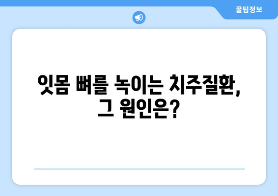 잇몸 뼈 약화의 주범, 치주질환| 원인과 예방법 | 잇몸 건강, 치주염, 뼈 손실