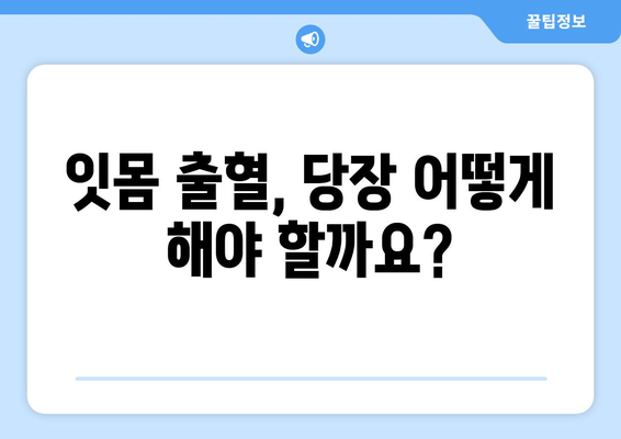 갑자기 피가 나는 잇몸| 응급처치 & 관리 가이드 | 잇몸 출혈, 원인, 치료, 예방