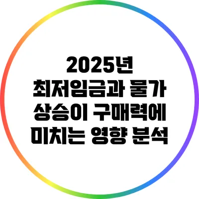 2025년 최저임금과 물가 상승이 구매력에 미치는 영향 분석