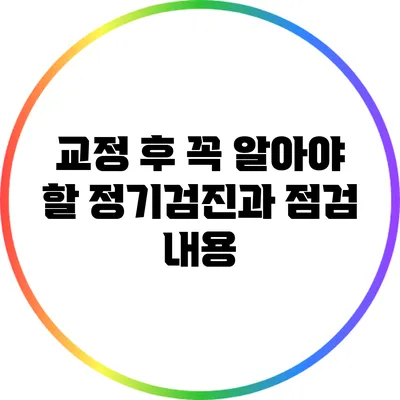 교정 후 꼭 알아야 할 정기검진과 점검 내용