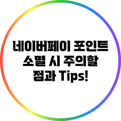 네이버페이 포인트 소멸 시 주의할 점과 Tips!