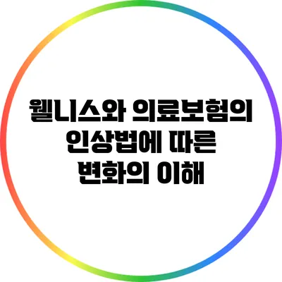 웰니스와 의료보험의 인상법에 따른 변화의 이해