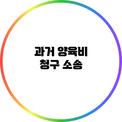 과거 양육비 청구 소송